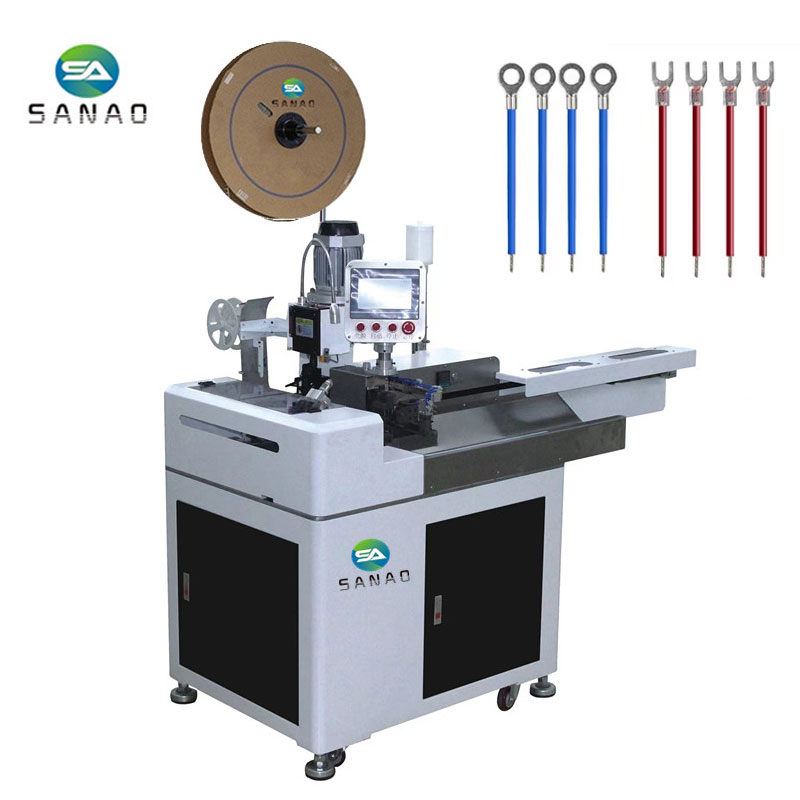 Automatic 5 wire crimping and tinning machine